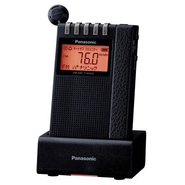 Panasonic ラジオ RF-ND380RK FM/AM対応 ポケットラジオ FMアンテナ機能付き充電台付属 4549980022351